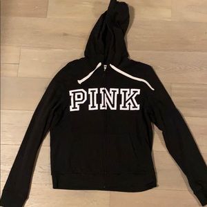 PINK Zip-Up Hoodie - Size S